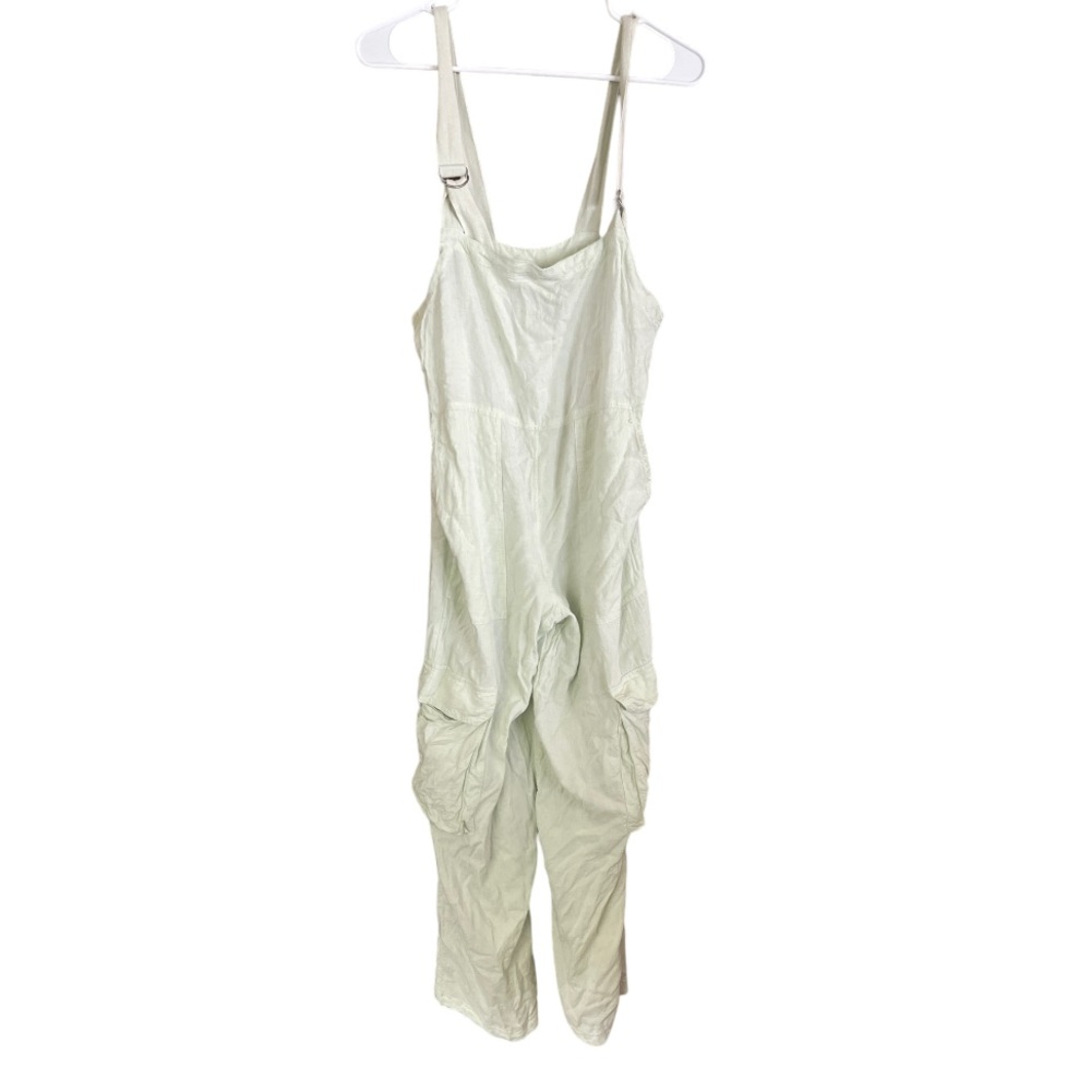 Urban Outfitters BDG Tilly Linen Utility Overalls in Light Green‎ S - Picture 10 of 14